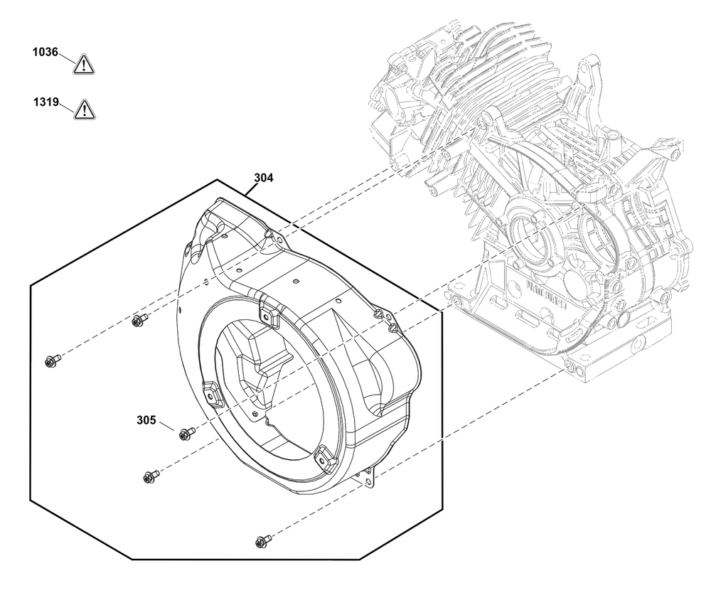 Blower Housing Group Diagram and Parts List for 25E337-0031-G1  Briggs and Stratton Engine